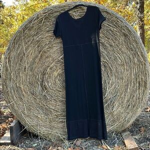 Black sheer bottom maxi dress